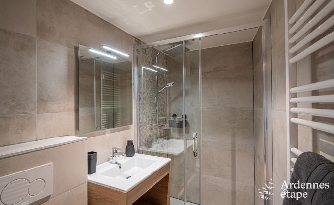 Ruime fermette voor 14 personen in Vresse-sur-Semois met 5 slaapkamers, 5 badkamers, verwarmd binnenzwembad, speelruimte en priv�terras