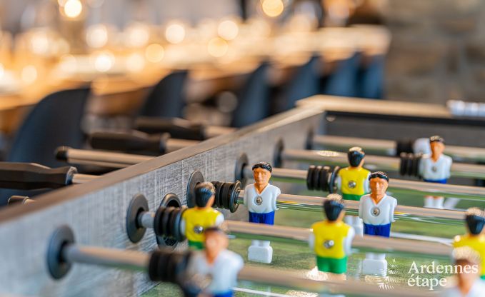 Ruime fermette voor 14 personen in Vresse-sur-Semois met 5 slaapkamers, 5 badkamers, verwarmd binnenzwembad, speelruimte en priv�terras